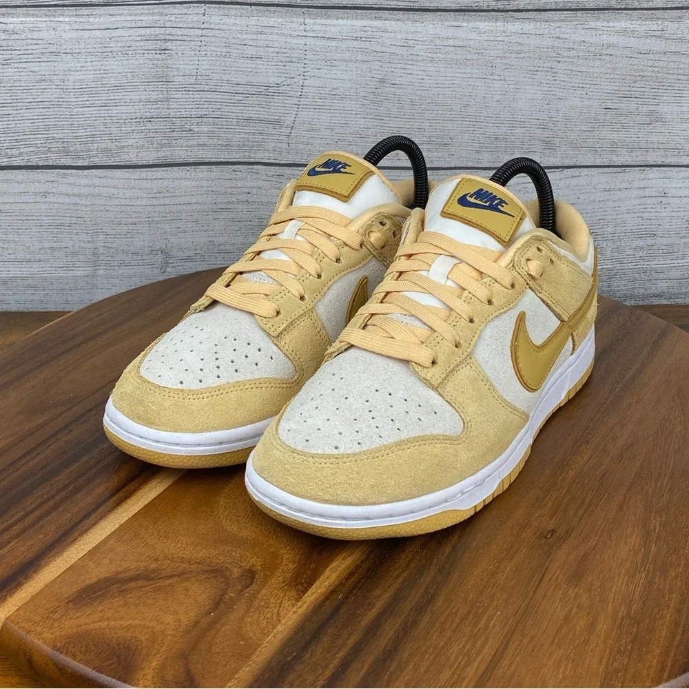 Nike Dunk Low Celestial Gold Sail Suede Sneakers DV7411-200 Womens Shoe Size 7.5